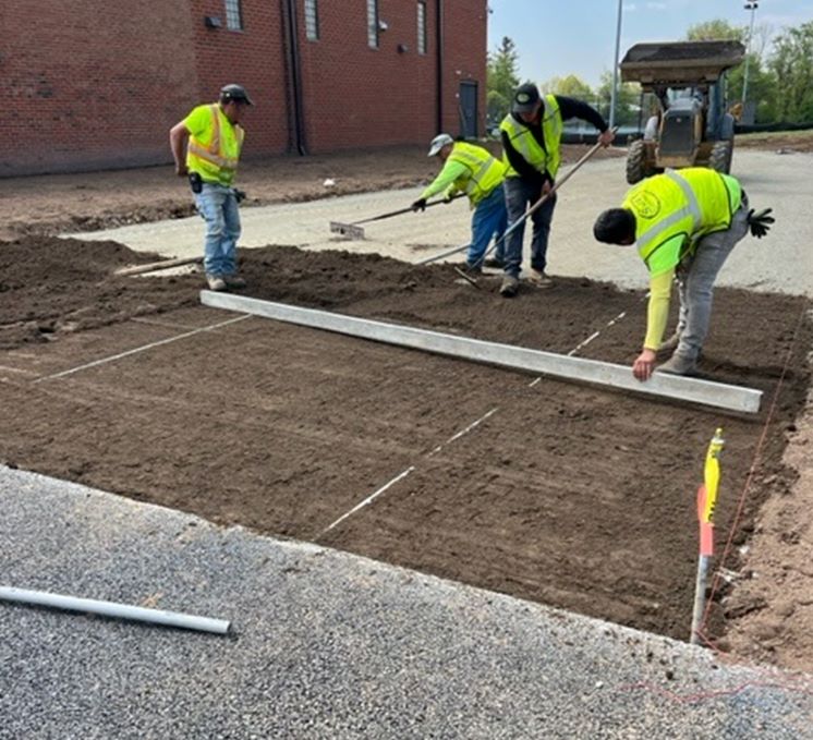 William J. Antheil Elementary installing NDS TuffTrack Pavers