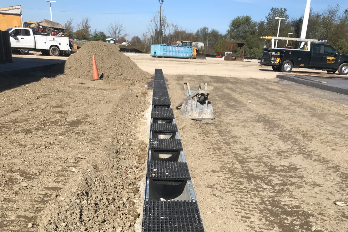 Royal Farms Truck Fueling Station with Filcoten trench drains