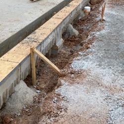 Channel drain installation at the Atlanta DOT building